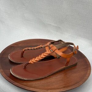 American Eagle Outfitters Tan Braided Sandals